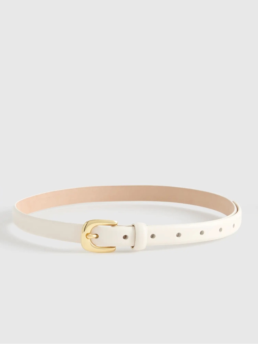 Quince European Leather Belt with Gold Buckle